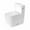 White, variant on Duravit 218501-R Me By Starck 1.28 Gpf Elongated Toilet - White with HygieneGlaze
