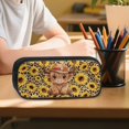 thumbnail image 6 of DISNIMO Highland Cattle Sunflower Print Backpack and Lunch Box Set for Kids, 17 Inch Large School Backpack with Pencil Case, Lightweight Portable Student Bag for Girls 10-12, Back to School Supplies, 6 of 7
