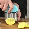 thumbnail image 6 of BE-TOOL Potato Cutter Corrugated Shape for Carrot Chip Vegetable French Fry Slicer Stainless Steel Yellow, 6 of 8