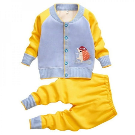 

Jandel Kids Pajamas Cartoon Children Long Sleeve Cotton Suit Knitted Clothing Baby Pyjamas Set Sleepwear Pajamas Warm Soft Homewear