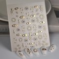 thumbnail image 2 of Calcomanías para uñas Bloazife 3D Ojo Turco y Estrellas Doradas, 2 of 7