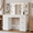White, variant on Vineego Vanity Desk with Adjustable Lighted Mirror, Vanity Table Set with Drawers & Storage Shelves, Makeup Vanity for Bedroom Dressing Room, White