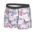 thumbnail image 2 of Kll Butterflies In Pastel Men'S Cotton Boxer Briefs Underwear-Large, 2 of 9