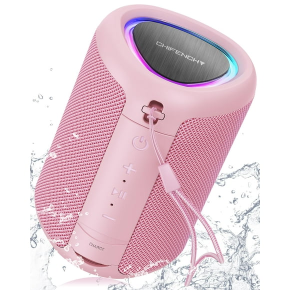 Altavoz Bluetooth portátil CHIFENCHY con luces IPX5 a prueba de agua