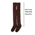 thumbnail image 2 of Ksopiavobs Women Extra Long Thigh High Socks Cotton Knit Warm Thick Tall Boot Stockings Leg Warmers, 2 of 6