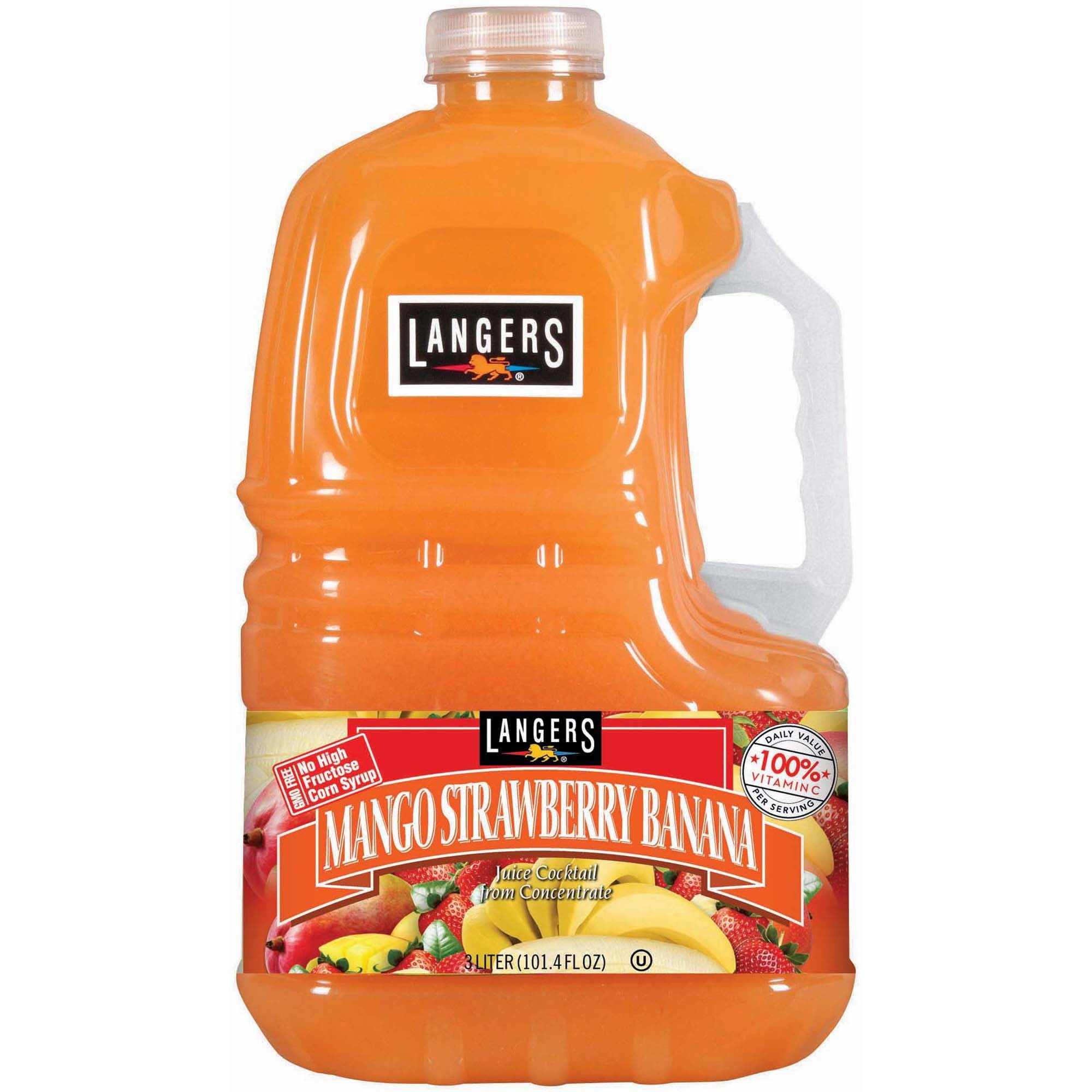 Langers Juice Cocktail, Mango Strawberry Banana, 101.4 Fl Oz, 1 Count