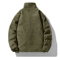 thumbnail image 3 of Men's Corduroy Puffer Jacket Zip Up Stand Collar Vintage Padded Warm Fall Winter Casual Outerwear with Pockets, 3 of 7