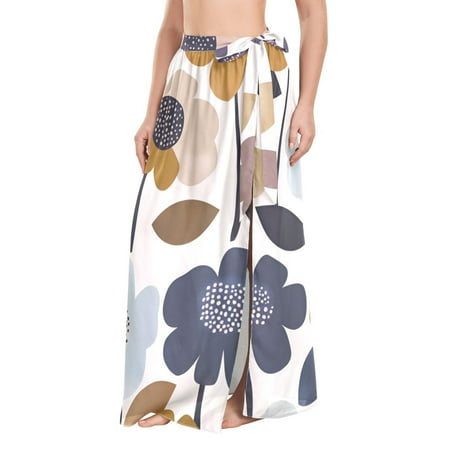 FORMRS Beach Sarong for Women Semi-Sheer Wrap Skirt Swimsuit Cover Up  Colorful Floral