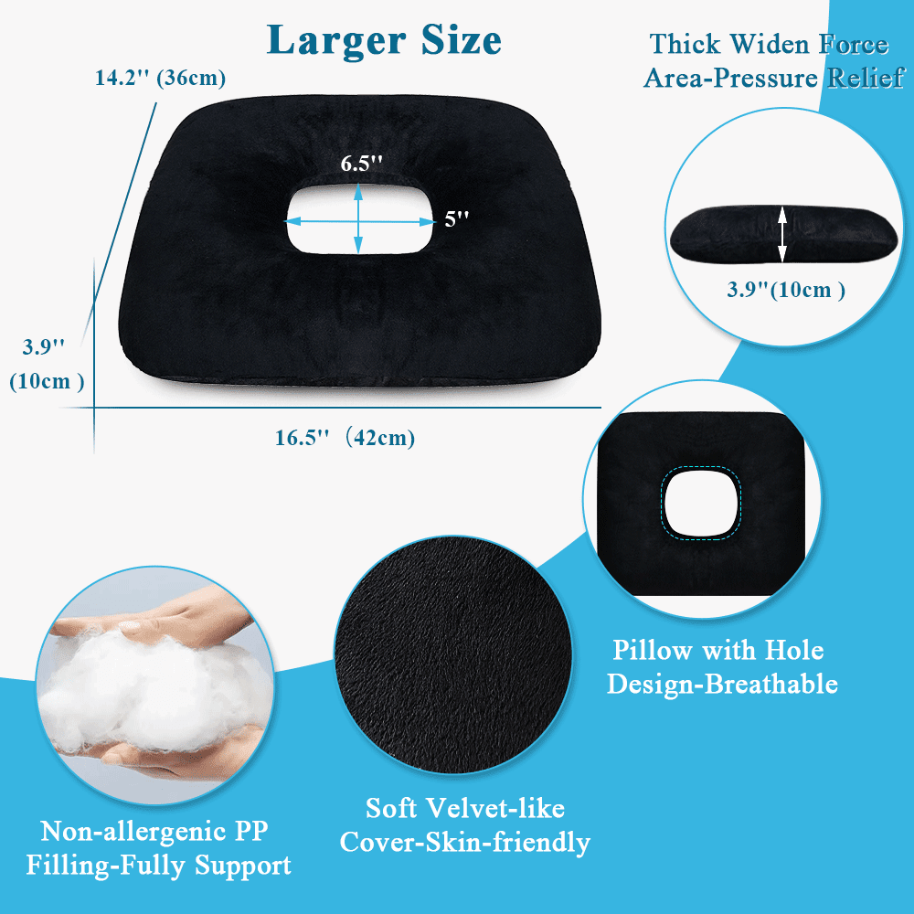 Bed Sore Cushion for Butt Positioning，Pressure Relief Pillow for Pressure Ulcers, Donut Wedge Cushion for Sleeping, Post-Surgery  Back Support, Medical Seat Cushion for Body & Leg Support（L）