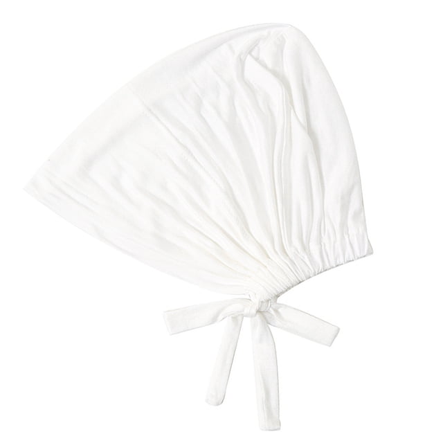Guardurnaity Sombrero de bufanda para mujer, hiyab islámico, gorros con cordón elástico con cierre de corbata, accesorio de moda para exteriores Sombreros