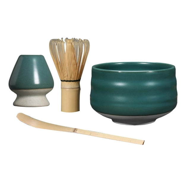 Juego de Matcha tradicional, de Matcha de bambú, , soporte de de cerámica, preparación de Matcha japonés, duradero verde mate