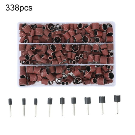 

XIDS 338Pcs Drum Sanding Kit Anti-abrasion Not Easy to Break 6.35/9.5/12.7mm Sander Versatile Drum Rotary Tool Assortment for Woodworking