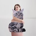 thumbnail image 3 of Holloyiver 3D Animal Cat Shaped Accent Pillows, Decorative Cushions, Lifelike Pet Creative Stuffed Plush Throw Pillow for Girls Boys Gifts Home Office Dorm Farmhouse Couch Decor, 20Inch, 3 of 7