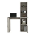 thumbnail image 7 of DUOSONG Computer Desk With Single Door Cabinet And 4-Tier Shelf Bicknell, Light Gray Finish Light Gray Particle Board Furniture Office Desks & Work Surfaces, 7 of 7