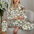 thumbnail image 6 of Uemuo Hawaiian Style Pattern Womens Pajama Sets,PJ Set for Women,Pajamas for Women Logo,Long Sleeve Pajama Set for Women,Soft Long Sleeve Top With Pants-, 6 of 9