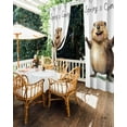 thumbnail image 5 of nqOlkjepod Outdoor Curtains for Patio Waterproof, Happy Groundhog Day Outdoor Privacy Panels Grommet, Funny Cute Animal Spring Pastoral Blackout Outside Curtains for Porch/Cabana 54"x84", 1 Panel, 5 of 8