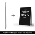 thumbnail image 5 of Black Guest Book & Pen – 9"x7" Hardcover 100 Page/50 Sheets - Silver Foil Gilded Edges for Guests & Visitors to Sign at Weddings, Party, Baby or Bridal Shower, Funerals, Memorials - Blank Left Page, 5 of 5