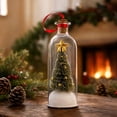thumbnail image 6 of Recordable Luminous Christmas Tree Wishing Bottle, Light Up Mini Christmas Tree Glass Bottle Ornament, Voice Message LED Warm Light Tabletop Keepsake Jar with Ribbon, Holiday Xmas Gift Set, 6 of 7