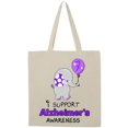 thumbnail image 3 of Inktastic I Support Alzheimer's Awareness Elephant with Purple Balloon Tote Bag, 3 of 5