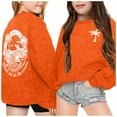 thumbnail image 2 of Girls Sweatshirts Fashionable Letter Printed Casual Loose Tee 9-10 T, 2 of 5