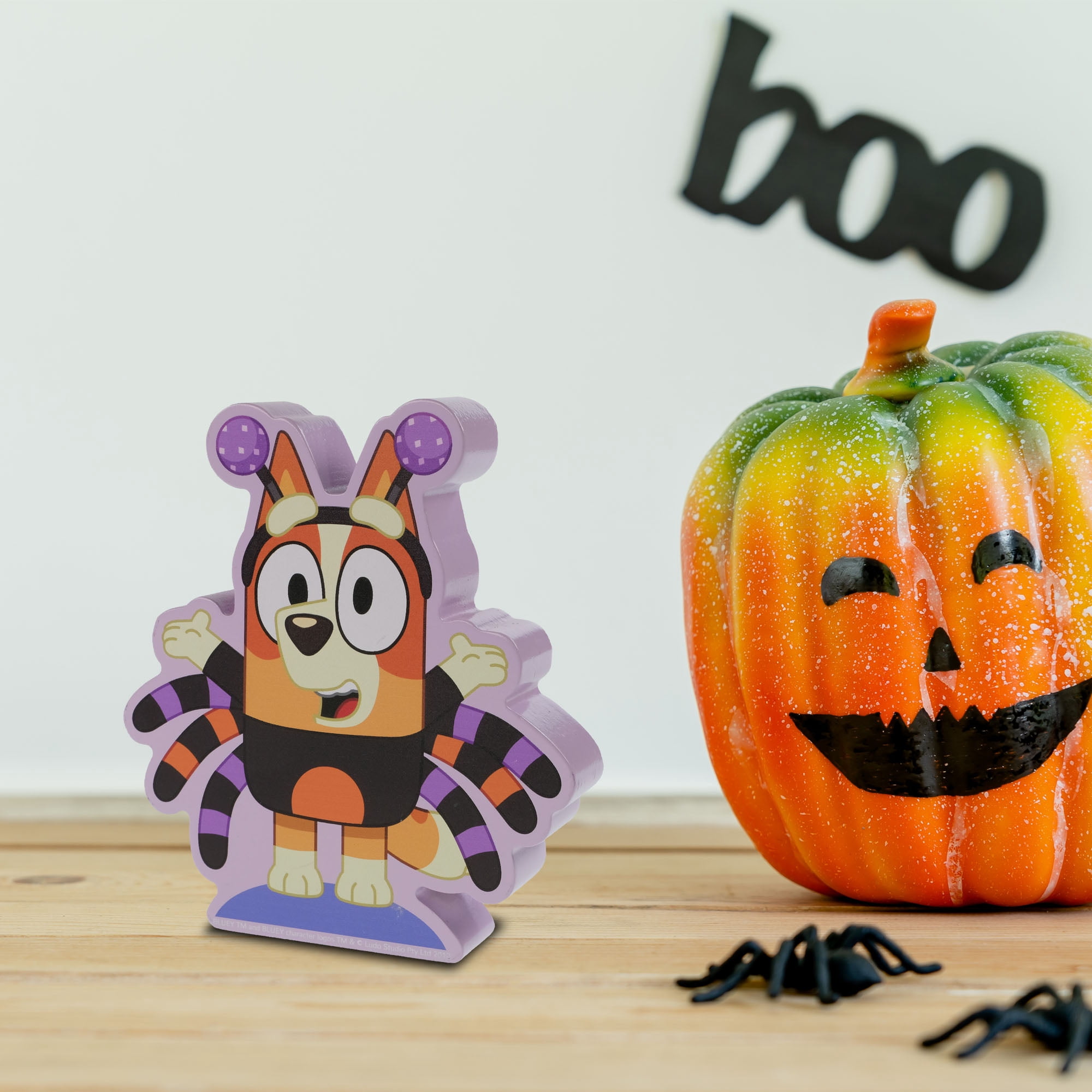Bluey's Halloween Bingo Spider Costume Wooden Collectible Tabletop Décor, by Ruz