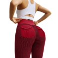 thumbnail image 3 of Aoochasliy Womens Pants High Waist Yoga Pants Slimming Booty Leggings Workout Running Butt Lift Tights Pants with pockets, 3 of 4