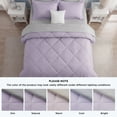 thumbnail image 3 of U by Bedsure Full Comforter Set, 7 Pieces Bed in a Bag, Reversible Lightweight Bedding Set, Light Purple, 3 of 7