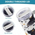 thumbnail image 5 of SKYSONIC 40oz Tumbler with Handle and Straw Lid Double Stainless Steel Vacuum Insulated Travel Mug for Hot Cold Water,Black Cats, 5 of 7