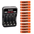 thumbnail image 1 of Cargador de baterías Kastar, paquete de 12 pilas AAA Ni-MH de 700 mAh con USB, 1 of 6