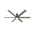 thumbnail image 3 of Hunter 72 inch Indoor Ceiling Fan with LED Light and Remote Control - Black Smart Ceiling Fan, Standard Mount, 6 Blades, For Bedroom or Living Room, Quiet - Gravity 51950, Matte Black, 3 of 18