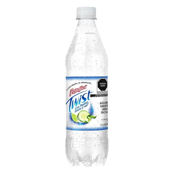 Agua mineral Peñafiel Twist sabor pepino y limón 600 ml