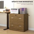 thumbnail image 4 of Vinsetto Filing Cabinet with 2 Drawers File Cabinet with Lock Light Brown, 4 of 10