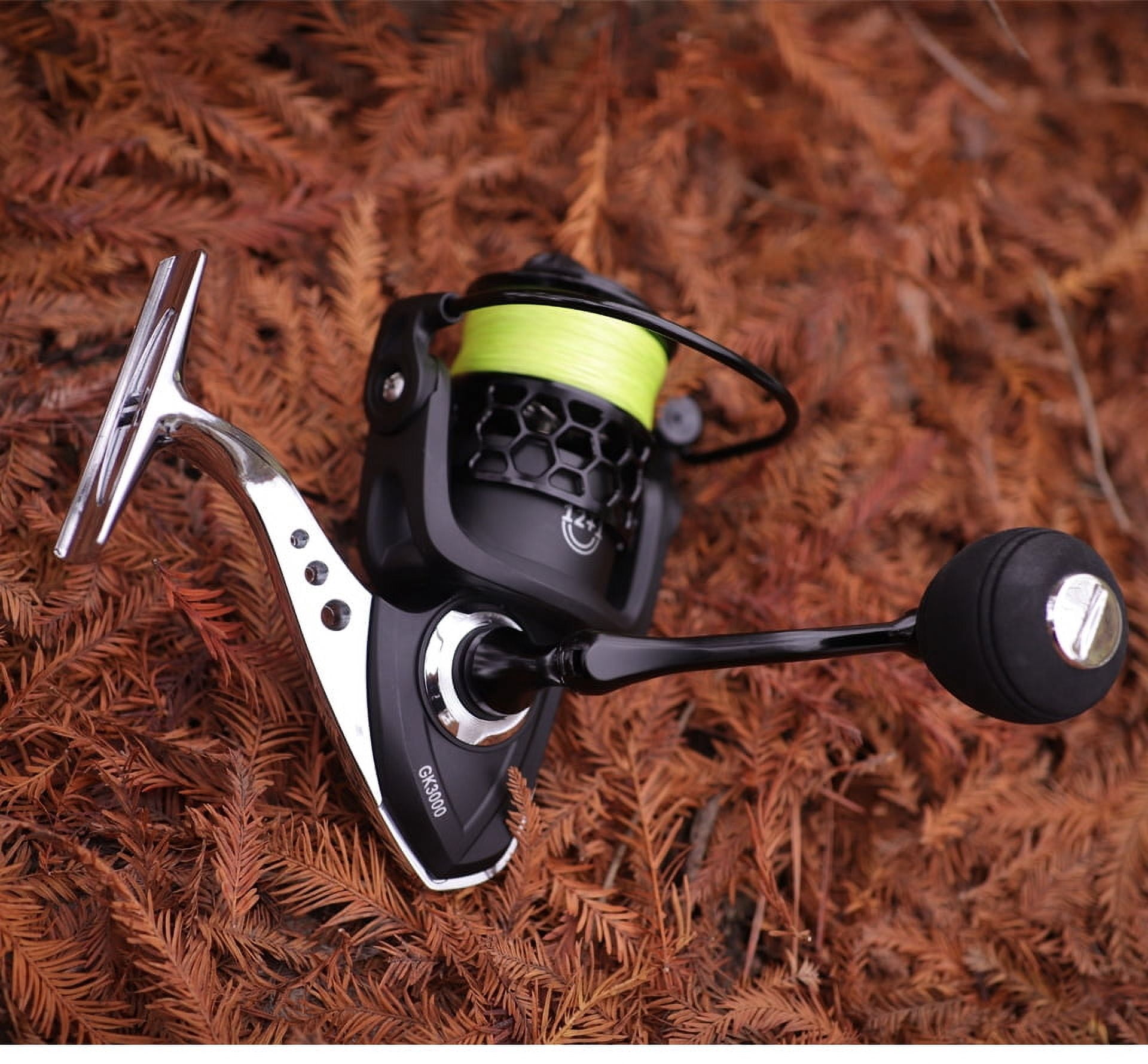 LINNHUE Fishing Reel GK1000-7000 5.2:1 Metal Spool Body Handle 8KG Max Drag Spinning Reel Saltwater Reel Fishing Accessories