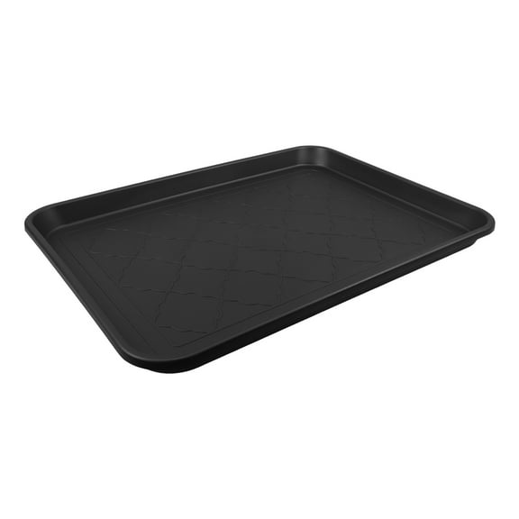 FRCOLOR Heavy Duty Waterproof Shoe Mat Tray For Entryway Indoor Outdoor Multi Use Catch Trays Entryway Mat Shoe Cleaning Mat Entryway Shoe Storage Black