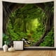 thumbnail image 5 of Tapiz de bosque virgen, árbol verde en bosque brumoso, tapiz para colgar en la pared, paisaje natural, decoración de pared para sala de estar, dormitorio, 59.1 x 51.2 pulgadas, 5 of 5