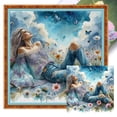 thumbnail image 1 of Kit Punto Cruz para Niña Bordado Con Hilo Algodón Ecológico 11CT Arte 40x40cm, 1 of 9
