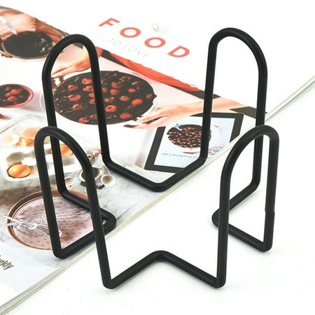 

Xinhuadsh Coaster Holder Rust-proof Hollow Round Square Coaster Storage Iron Rack for Home