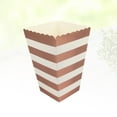 thumbnail image 1 of WASHWEPE Popcorn Container Rose Gold Striped Miniature Cardboard Boxes 12Set for Party Favors, 1 of 8