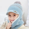 thumbnail image 5 of Baby Winter Hat for Boys and Girls Fleece Lined Baby Beanie with Pom Pom Warm Ear Flaps Infant Beanie Hat, 5 of 8