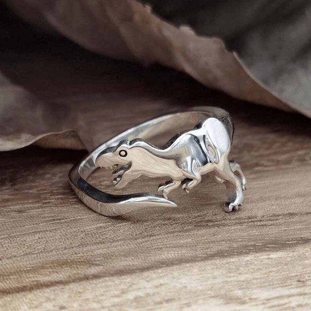 Puede ajustar la apertura Anillo de dinosaurio lindo Anillo de moda Oopening Rring Wmkox8yii fajkfhkj2169