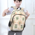 thumbnail image 6 of FORMRS Unisex School Backpack 17" Student Travel Bag with Laptop Compartment, Pastel Beige Geometric, 6 of 7