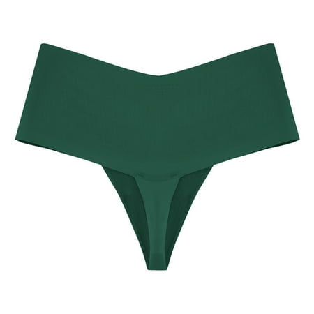 GWAABD Womens Cheeky Underwear Hot Girls Panty Yoga Underwear Bikini String Seamless Thongs Underwear Solid Nylon Ice Silk
