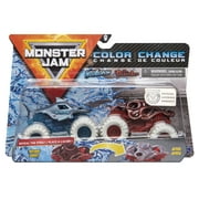 Monster Jam, Official Megalodon vs. Octon8er Color-Changing Die-Cast Monster Trucks, 1:64 Scale