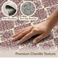 thumbnail image 6 of ODIKA 6'x9' Washable Area Rug Easy Care, Non-Shedding, Boho Trellis Vintage Distressed Frame Scroll Border Mauve Dusty Refined for Queen Size Bedroom Under Bed Master Suite, 6 of 7