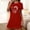 Red, variant on Sakmal Womens Moomoo Nightgowns Soft Short Sleeve Valentines Love Nightwear Knee Length Heart Print Ladies Nightgown L