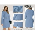 thumbnail image 6 of JWD Dresses for Women Casual Long Sleeve Dress Fall Cozy Travel Airport Outfits Haze Blue XL, 6 of 9