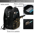 thumbnail image 4 of Fotbe Hohey Bee Golden Embroidery Mochila con Estampado y Puerto USB para Hombre y Mujer, Mochila Antirrobo, Mochila de Viaje, Mochila Escolar, Mochila Universitaria, 4 of 7