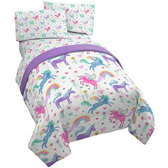 Trend Collector Unicorn Rainbow 4 Piece Twin Size Comforter Set