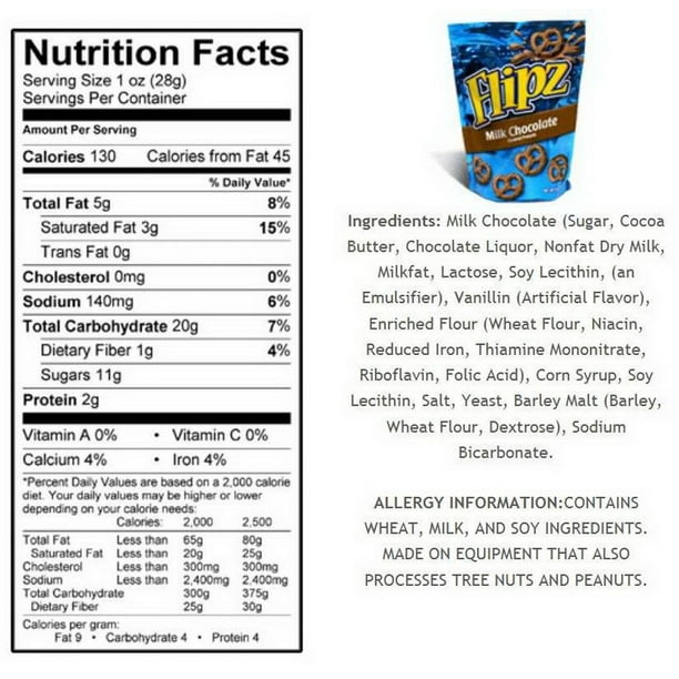 (Price/case)Flipz 014 Pretzels Chocolate Covered Stand Up Pouch 87.5