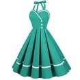 thumbnail image 3 of Pompotops Mode Femmes Été Rétro Décontracté Pull Sans Manches Robe Longue Unie Sexy, 3 of 7